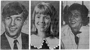 Three vintage black and white portrait photos.