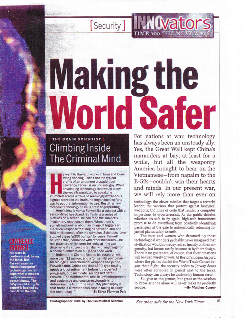 Magazine article about criminal psychology.
