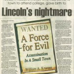 A news article about Lincoln’s Nightmare