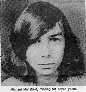 Young person in black and white photo.