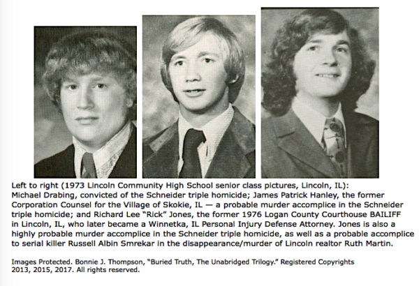 Three black-and-white senior class portraits.