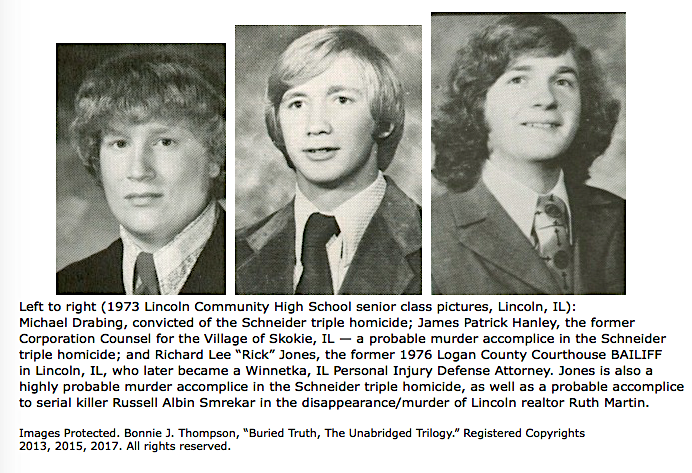 Three black-and-white senior class portraits.